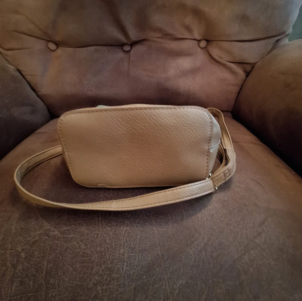 Bueno Two-Tone Faux Leather Crossbody Bag Depth 8